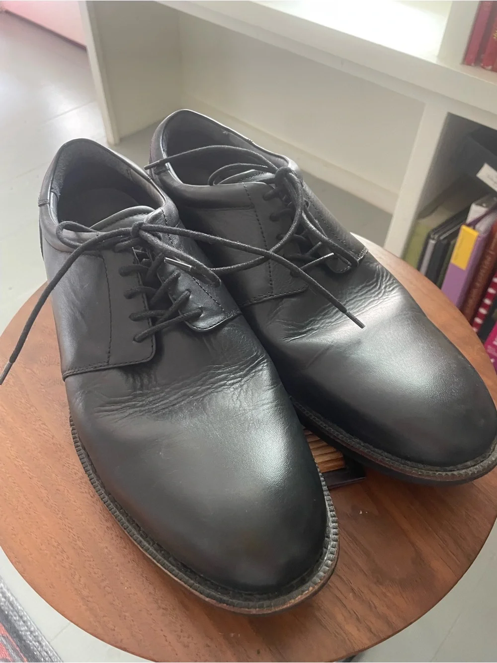 Abeo Men's Black Leather Oxford: Oscar